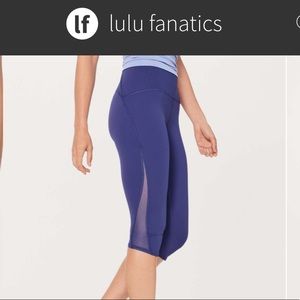 Lululemon stony grape train times crop 17’’